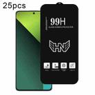 For Redmi Note 13 Pro 25pcs High Aluminum Large Arc Full Screen Tempered Glass Film - 1