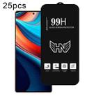 For Redmi Note 13R Pro 25pcs High Aluminum Large Arc Full Screen Tempered Glass Film - 1