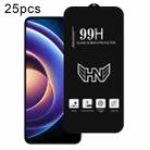 For Redmi Note 12R 25pcs High Aluminum Large Arc Full Screen Tempered Glass Film - 1