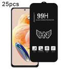 For Redmi Note 12 Pro 4G 25pcs High Aluminum Large Arc Full Screen Tempered Glass Film - 1