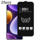 For Redmi Note 12 Turbo 25pcs High Aluminum Large Arc Full Screen Tempered Glass Film - 1