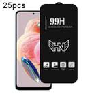 For Redmi Note 12 4G 25pcs High Aluminum Large Arc Full Screen Tempered Glass Film - 1