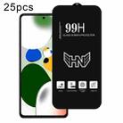 For Redmi Note 12 Pro Speed 25pcs High Aluminum Large Arc Full Screen Tempered Glass Film - 1