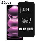 For Redmi Note 12 Pro 5G 25pcs High Aluminum Large Arc Full Screen Tempered Glass Film - 1