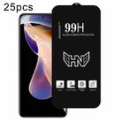 For Redmi Note 11 Pro+ 5G 25pcs High Aluminum Large Arc Full Screen Tempered Glass Film - 1