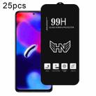 For Redmi Note 11 Pro+ 5G India 25pcs High Aluminum Large Arc Full Screen Tempered Glass Film - 1