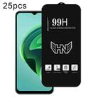 For Redmi Note 11E 25pcs High Aluminum Large Arc Full Screen Tempered Glass Film - 1