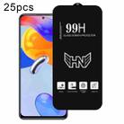 For Redmi Note 11 Pro 5G 25pcs High Aluminum Large Arc Full Screen Tempered Glass Film - 1