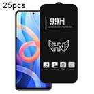 For Redmi Note 11T 5G 25pcs High Aluminum Large Arc Full Screen Tempered Glass Film - 1