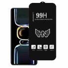 For Redmi K60E High Aluminum Large Arc Full Screen Tempered Glass Film - 1