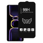For Redmi K60 High Aluminum Large Arc Full Screen Tempered Glass Film - 1