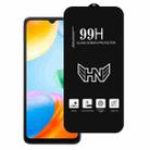 For Redmi 10C High Aluminum Large Arc Full Screen Tempered Glass Film - 1