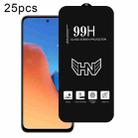 For Redmi 12 4G 25pcs High Aluminum Large Arc Full Screen Tempered Glass Film - 1