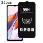 For Redmi 12C 25pcs High Aluminum Large Arc Full Screen Tempered Glass Film - 1