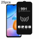 For Redmi 11 Prime 5G 25pcs High Aluminum Large Arc Full Screen Tempered Glass Film - 1