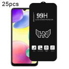 For Redmi 10A 25pcs High Aluminum Large Arc Full Screen Tempered Glass Film - 1