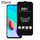 For Redmi 10 2022 25pcs High Aluminum Large Arc Full Screen Tempered Glass Film - 1