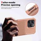 For iPhone 16 Pro Vertical Flip Card Bag Holder Leather Phone Case(Rose Gold) - 3