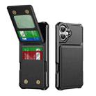 For iPhone 16 Plus Vertical Flip Card Bag Holder Leather Phone Case(Black) - 1