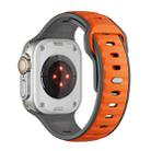 For Apple Watch 42mm / 41mm / 40mm / 38mm Norman Buckle Two-color Silicone Watch Band(Grey Orange) - 2