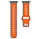 For Apple Watch 42mm / 41mm / 40mm / 38mm Norman Buckle Two-color Silicone Watch Band(Grey Orange) - 3