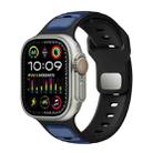 For Apple Watch 42mm / 41mm / 40mm / 38mm Norman Buckle Two-color Silicone Watch Band(Blue Black) - 1