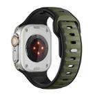 For Apple Watch 42mm / 41mm / 40mm / 38mm Norman Buckle Two-color Silicone Watch Band(Army Green Black) - 2