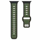 For Apple Watch 42mm / 41mm / 40mm / 38mm Norman Buckle Two-color Silicone Watch Band(Army Green Black) - 3