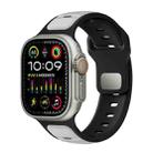 For Apple Watch 42mm / 41mm / 40mm / 38mm Norman Buckle Two-color Silicone Watch Band(Light Grey Black) - 1