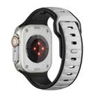 For Apple Watch 42mm / 41mm / 40mm / 38mm Norman Buckle Two-color Silicone Watch Band(Light Grey Black) - 2