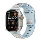 For Apple Watch 42mm / 41mm / 40mm / 38mm Norman Buckle Two-color Silicone Watch Band(Light Blue Coffee) - 1