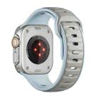 For Apple Watch 42mm / 41mm / 40mm / 38mm Norman Buckle Two-color Silicone Watch Band(Light Blue Coffee) - 2