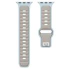 For Apple Watch 42mm / 41mm / 40mm / 38mm Norman Buckle Two-color Silicone Watch Band(Light Blue Coffee) - 3