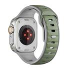For Apple Watch 42mm / 41mm / 40mm / 38mm Norman Buckle Two-color Silicone Watch Band(Light Green Grey) - 2
