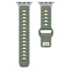 For Apple Watch 42mm / 41mm / 40mm / 38mm Norman Buckle Two-color Silicone Watch Band(Light Green Grey) - 3