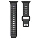 For Apple Watch 42mm / 41mm / 40mm / 38mm Norman Buckle Two-color Silicone Watch Band(Midnight Black) - 3