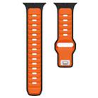 For Apple Watch 46mm / 49mm / 45mm / 44mm Norman Buckle Two-color Silicone Watch Band(Black Orange) - 3