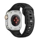 For Apple Watch 46mm / 49mm / 45mm / 44mm Norman Buckle Two-color Silicone Watch Band(Black) - 2
