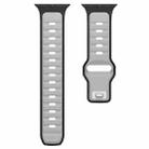 For Apple Watch 46mm / 49mm / 45mm / 44mm Norman Buckle Two-color Silicone Watch Band(Light Grey Black) - 3