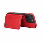 For iPhone 16 Pro Max AwQuer Horizontal Flip Card Bag Holder Leather Phone Case(Red) - 3