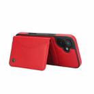 For iPhone 16 Plus AwQuer Horizontal Flip Card Bag Holder Leather Phone Case(Red) - 3