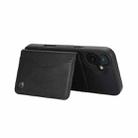 For iPhone 16 AwQuer Horizontal Flip Card Bag Holder Leather Phone Case(Black) - 3