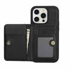 For iPhone 14 Pro Max AwQuer Horizontal Flip Card Bag Holder Leather Phone Case(Black) - 2