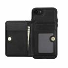 For iPhone 7 / 8 / SE 2022 AwQuer Horizontal Flip Card Bag Holder Leather Phone Case(Black) - 2