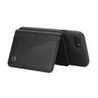 For iPhone 7 / 8 / SE 2022 AwQuer Horizontal Flip Card Bag Holder Leather Phone Case(Black) - 3