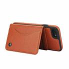 For iPhone 7 / 8 / SE 2022 AwQuer Horizontal Flip Card Bag Holder Leather Phone Case(Brown) - 3
