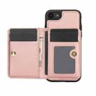 For iPhone 7 / 8 / SE 2022 AwQuer Horizontal Flip Card Bag Holder Leather Phone Case(Rose Gold) - 2