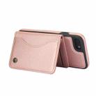 For iPhone 7 / 8 / SE 2022 AwQuer Horizontal Flip Card Bag Holder Leather Phone Case(Rose Gold) - 3