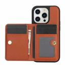 For iPhone 11 Pro Max AwQuer Horizontal Flip Card Bag Holder Leather Phone Case(Brown) - 2