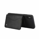 For iPhone X / XS AwQuer Horizontal Flip Card Bag Holder Leather Phone Case(Black) - 3